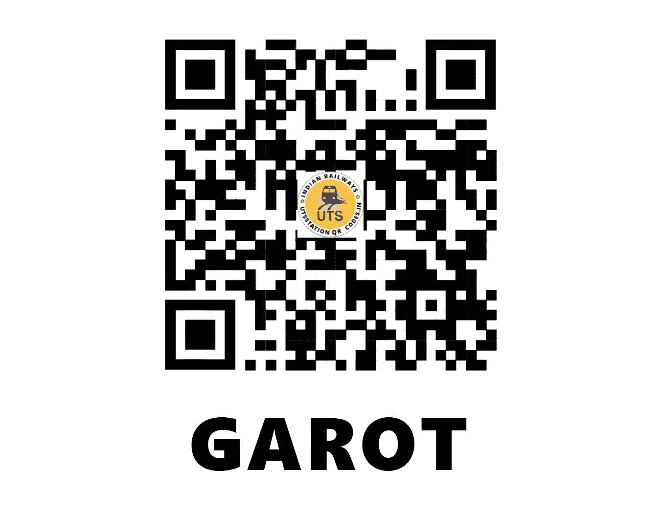 UTS QR Code for GAROT - GOH (WC - MADHYA PRADESH)